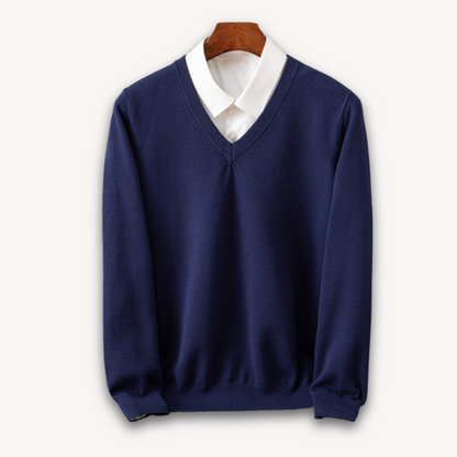 Luxury Men's Soft V-Neck Cashmere Sweater
