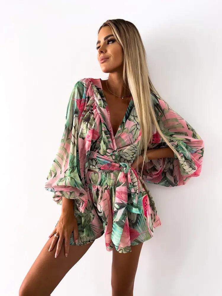 Chic Floral Summer Romper
