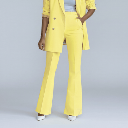 Classic 2-Piece Suit Blazer and Wide Leg Pants