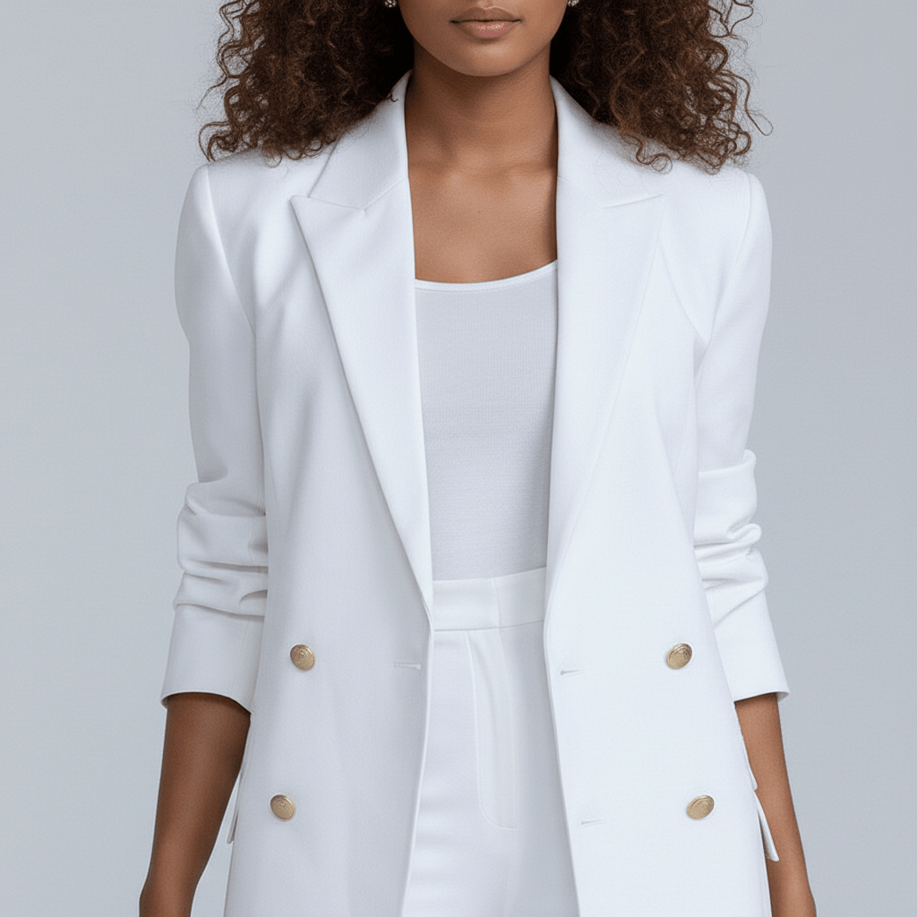Classic 2-Piece Suit Blazer and Wide Leg Pants