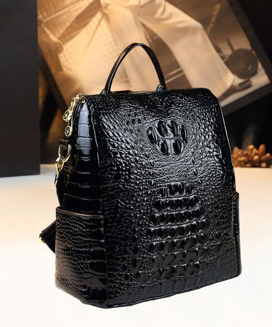 London Leather Backpack Large Black - OutfitLondon