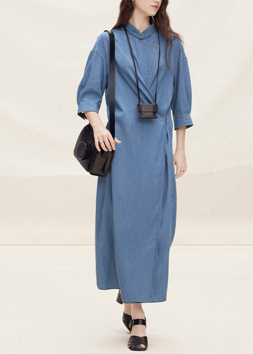 Women's Denim Button Dress Everyday Wear - OutfitLondon