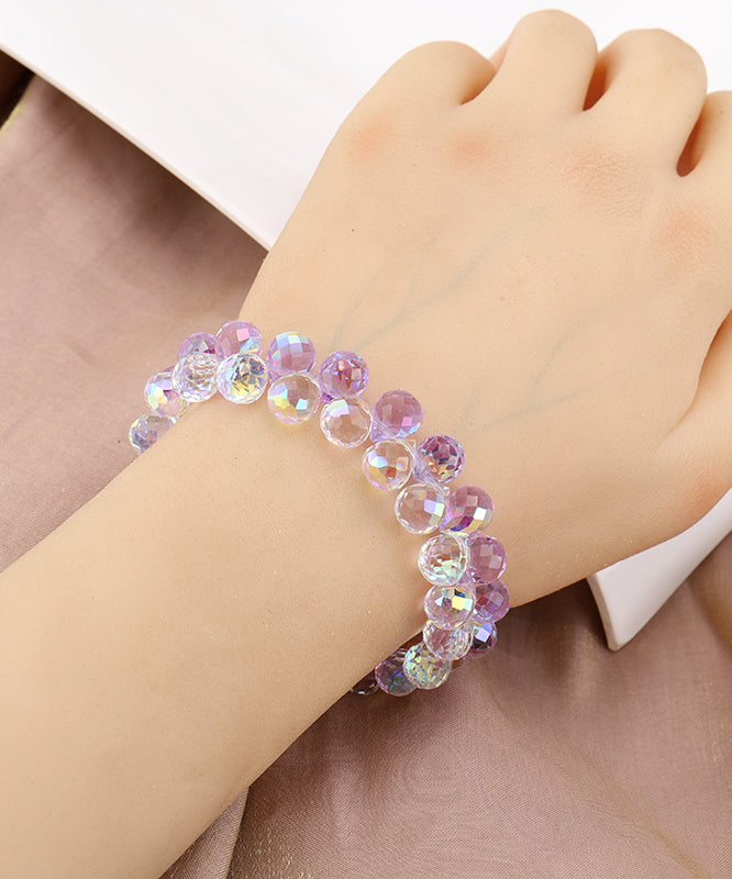 Women's Copper Alloy Crystal Bracelet Adjustable Light Green - OutfitLondon