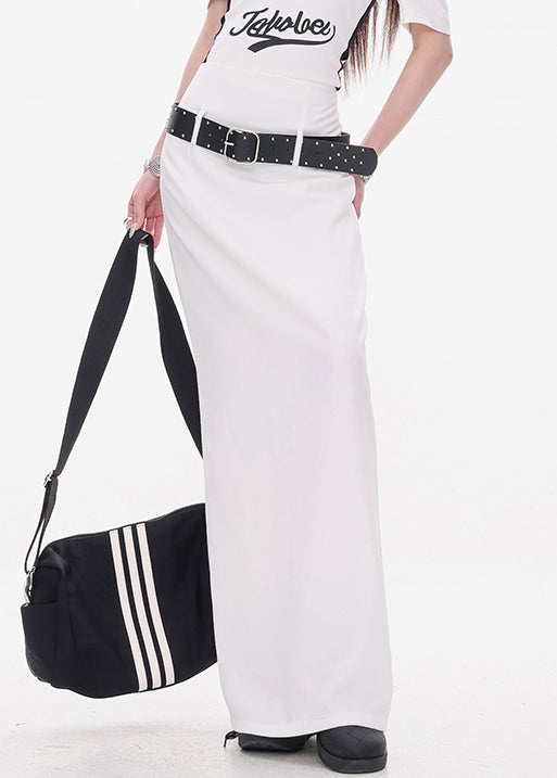 Women's Cotton Summer Skirt White Breathable - OutfitLondon