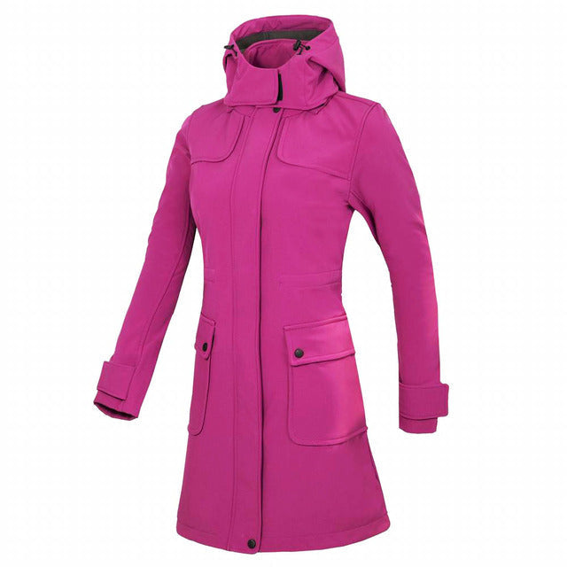 Rainproof Ladies Coat With Hood And Zip