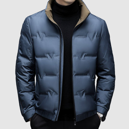 Warm Men's Quilted Padded Full Zip Jacket