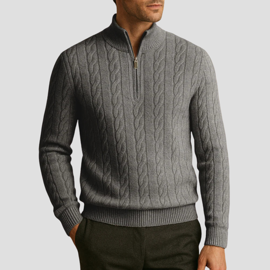 Warm Cable Knit Mens Sweater - OutfitLondon