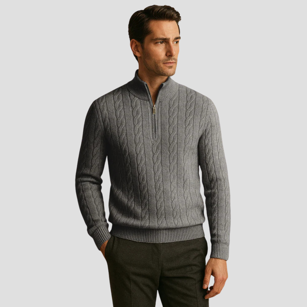 Warm Cable Knit Mens Sweater
