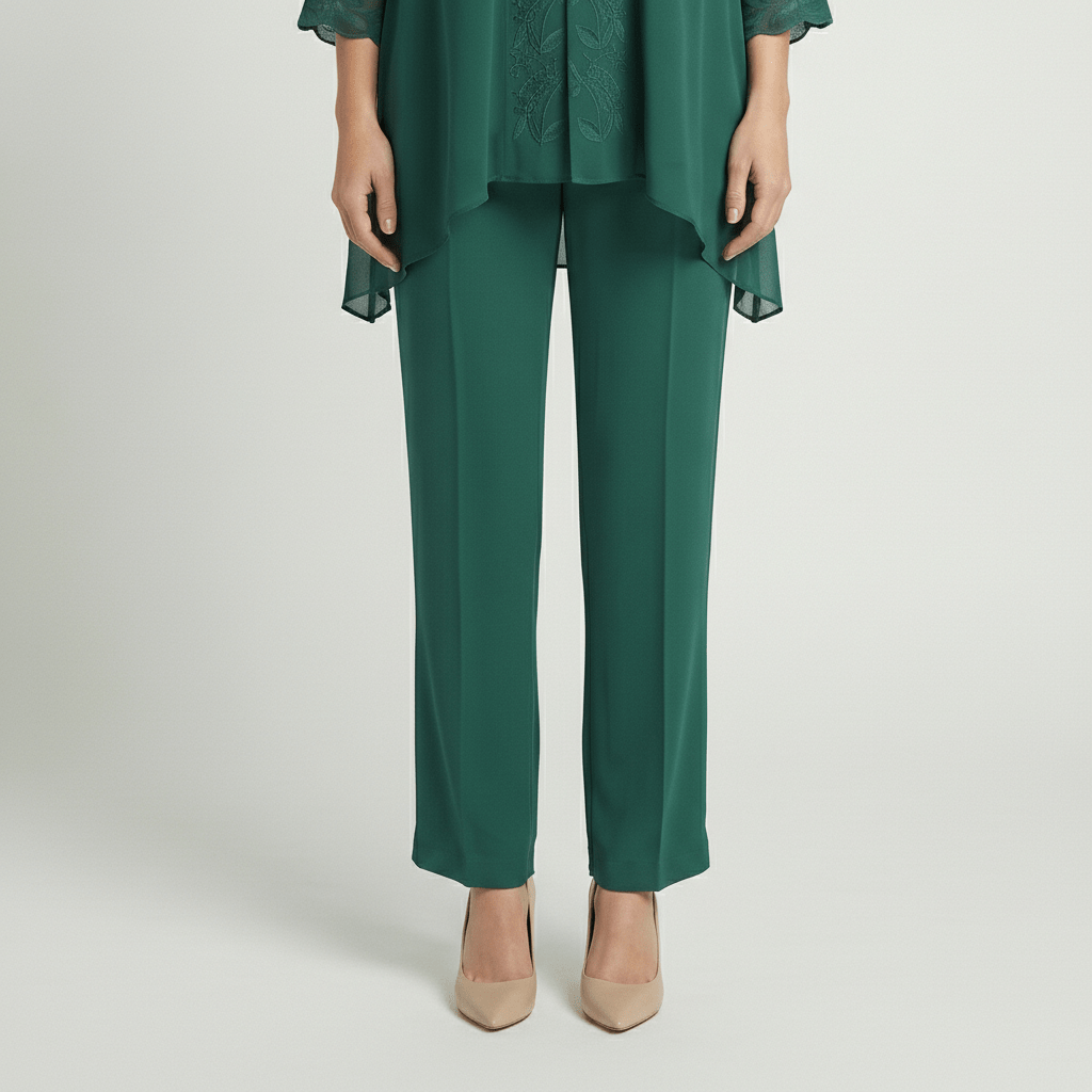 Embroidered 2 Piece Tunic and Slim Fit Pants Set