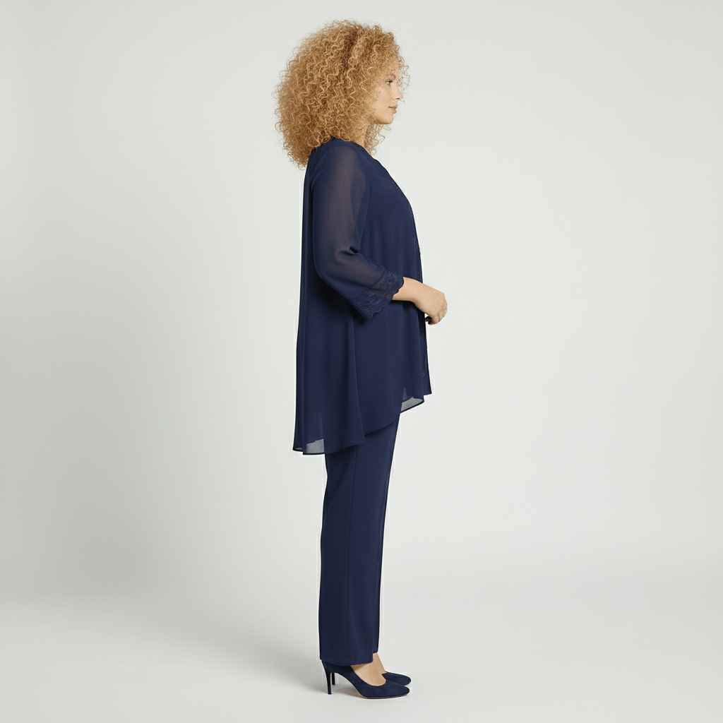 Embroidered 2 Piece Tunic and Slim Fit Pants Set