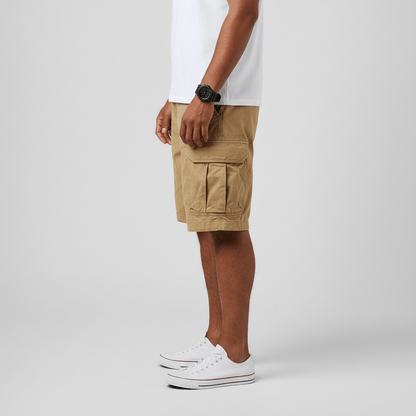 Relaxed Fit Cargo Shorts with Large Side Pockets