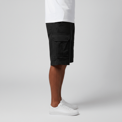 Relaxed Fit Cargo Shorts with Large Side Pockets
