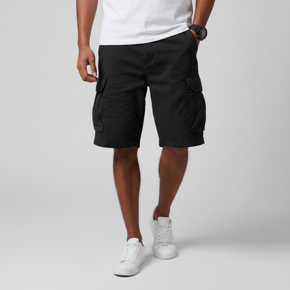 Relaxed Fit Cargo Shorts with Large Side Pockets