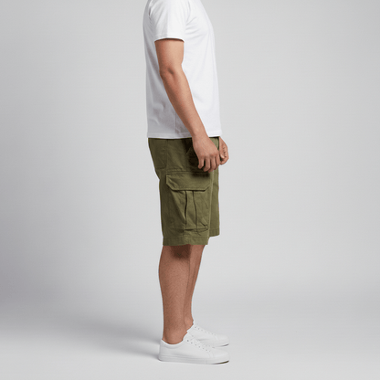 Relaxed Fit Cargo Shorts with Large Side Pockets