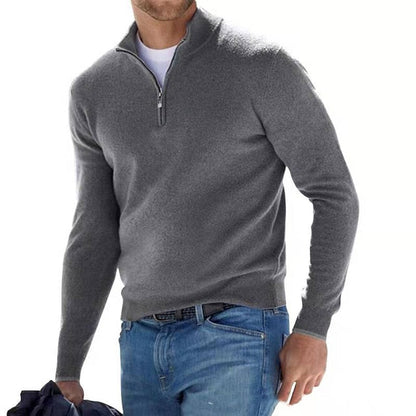 Classic Men's Zip Front Sweater