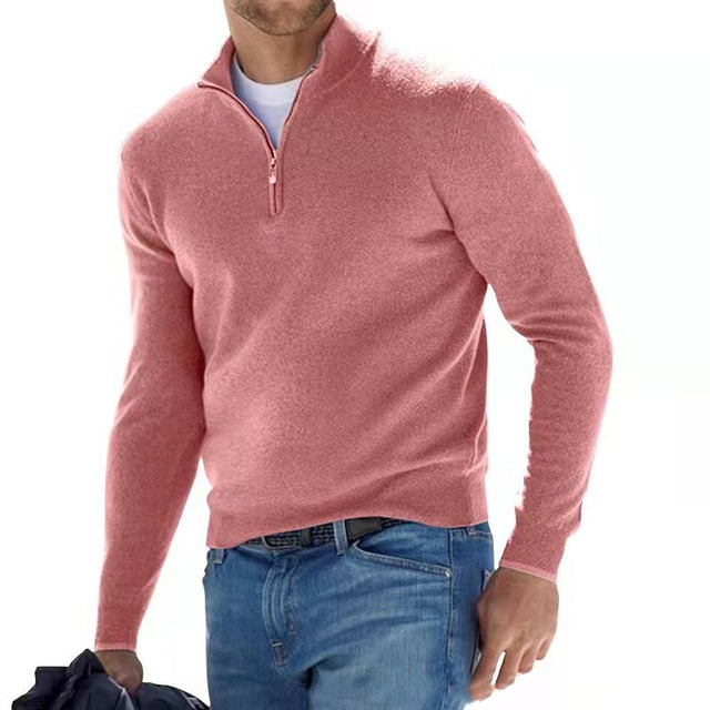 Classic Men's Zip Front Sweater