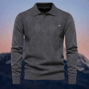 Men's Warm Autumn Long Sleeve Polo Shirt