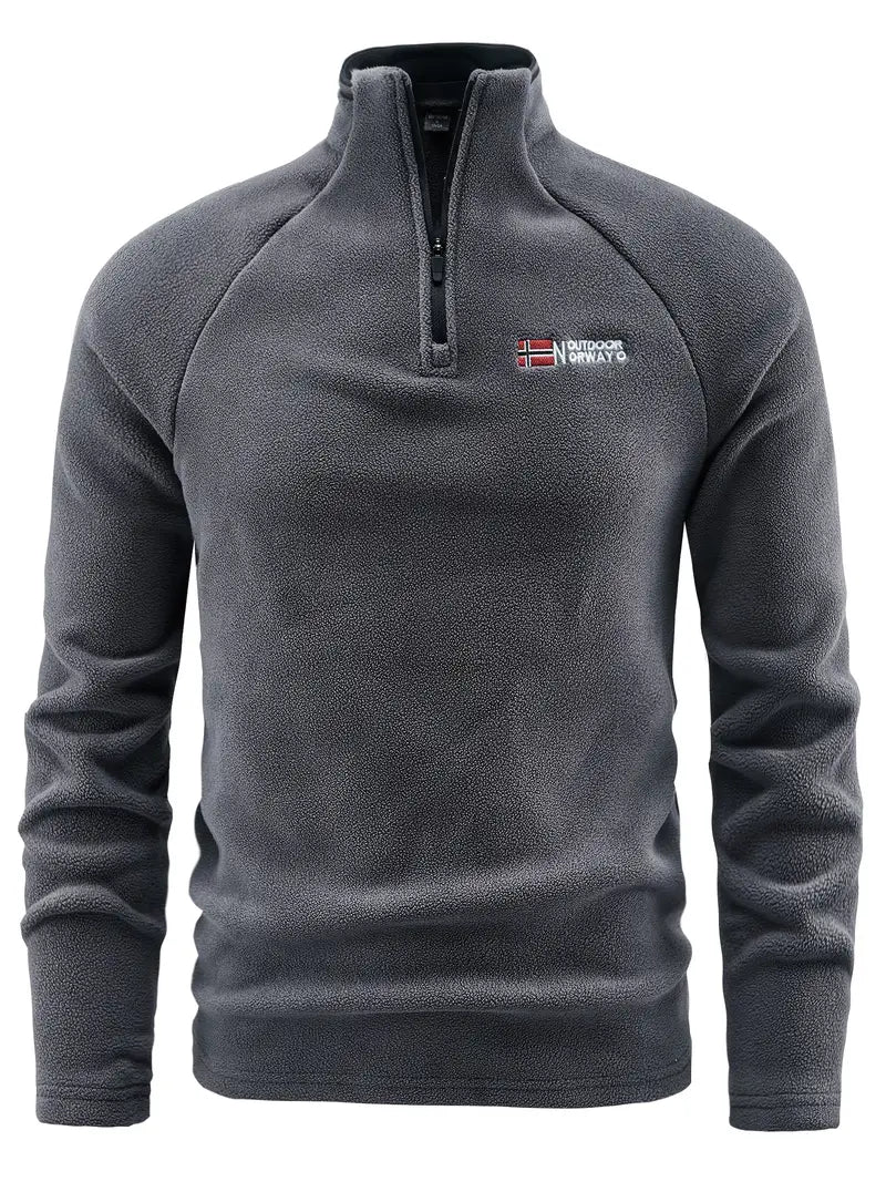 Men's Fleece Zip Up Sweater - OutfitLondon