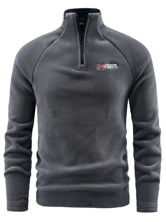 Men's Fleece Zip Up Sweater - OutfitLondon