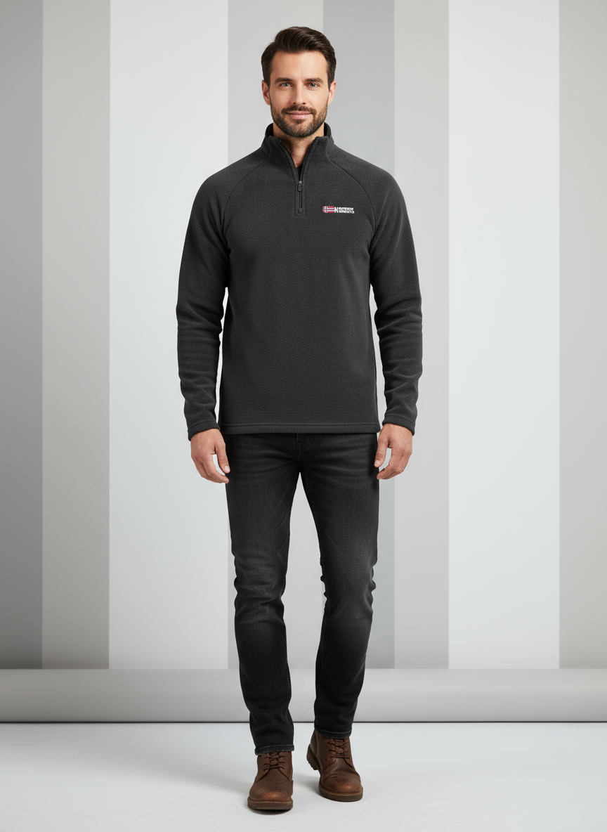 Men's Fleece Zip Up Sweater