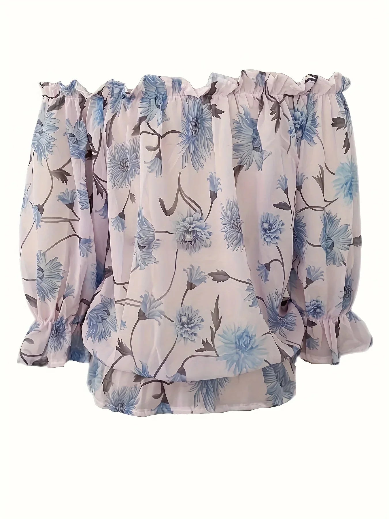 Chic Womens Floral Off Shoulder Top