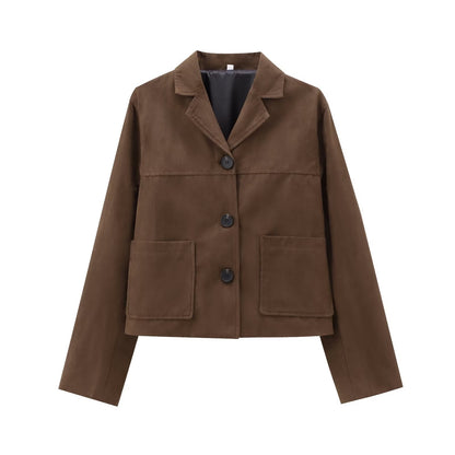 Leni | Big Suede Coat in Urban Chic Style