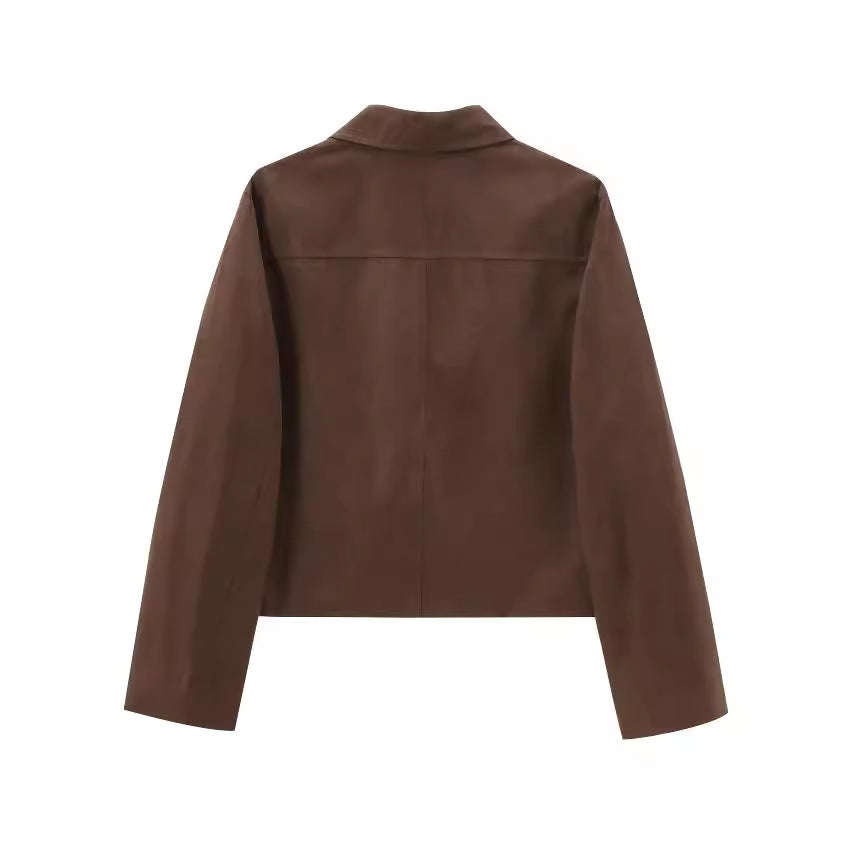 Leni | Big Suede Coat in Urban Chic Style