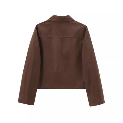 Leni | Big Suede Coat in Urban Chic Style