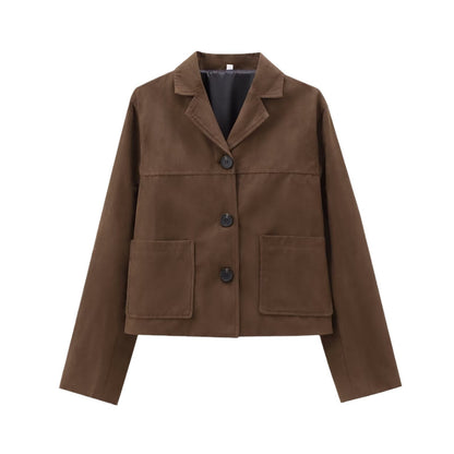 Leni | Big Suede Coat in Urban Chic Style