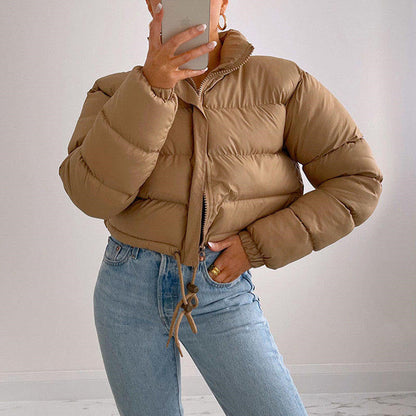 Premium Short Padded Ladies Jacket with Fit Waist