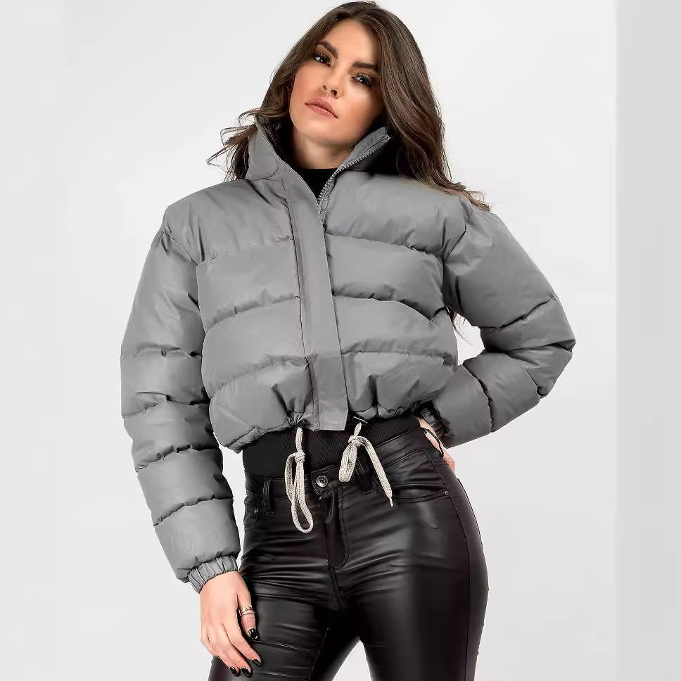 Premium Short Padded Ladies Jacket with Fit Waist