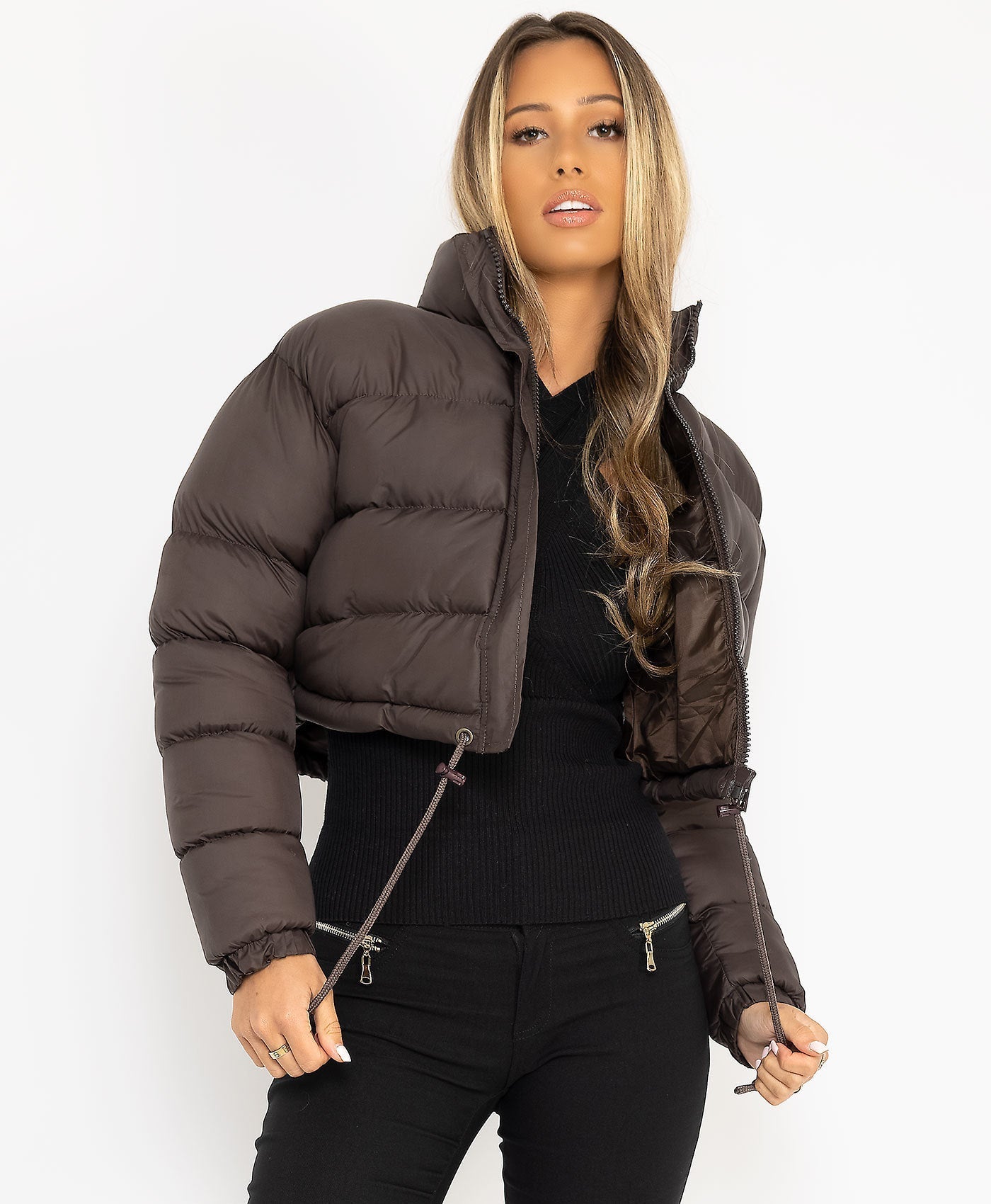Premium Short Padded Ladies Jacket with Fit Waist