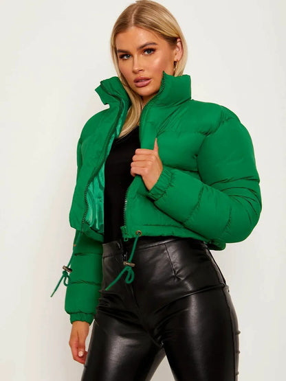 Premium Short Padded Ladies Jacket with Fit Waist