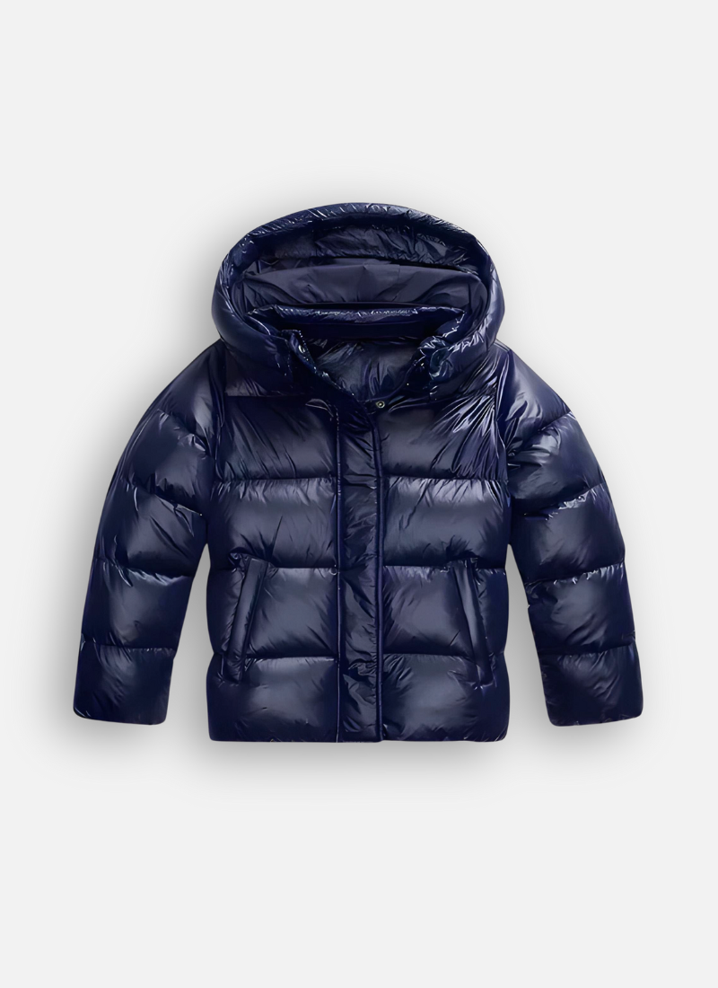 Premium Slim Puffer Coat with Shiny Finish