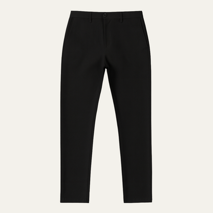 Timeless Black Mens Straight Fit Chino Pants - OutfitLondon
