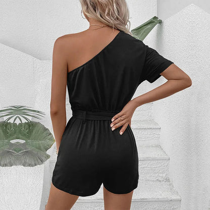 Chic Black Off Shoulder Jumpsuit