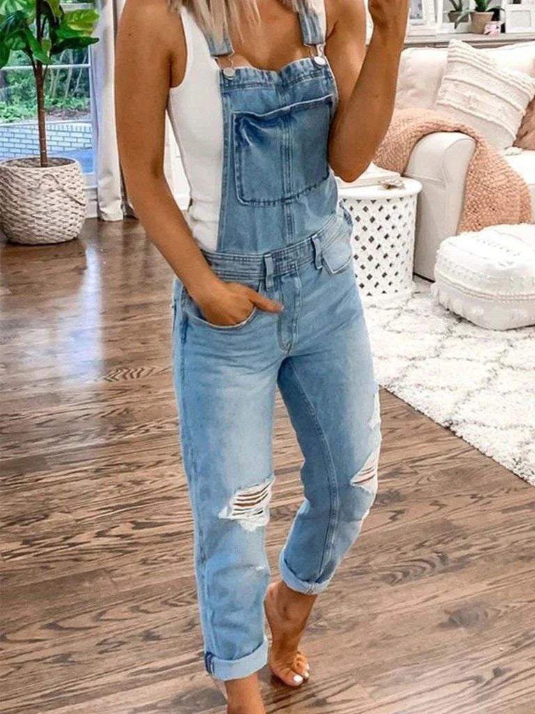 Relaxed Fit Women's Denim Romper - OutfitLondon