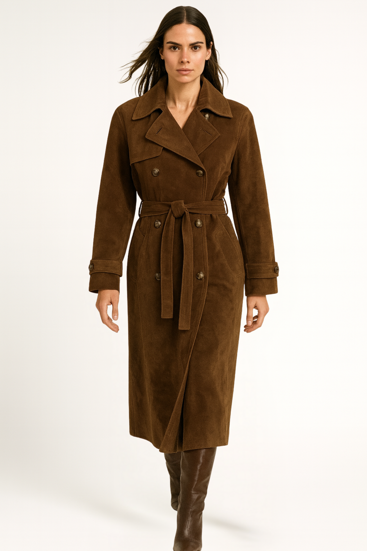 Classic Long Womens Trench Coat - OutfitLondon
