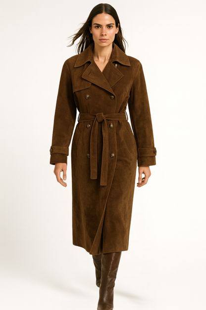 Classic Long Womens Trench Coat - OutfitLondon