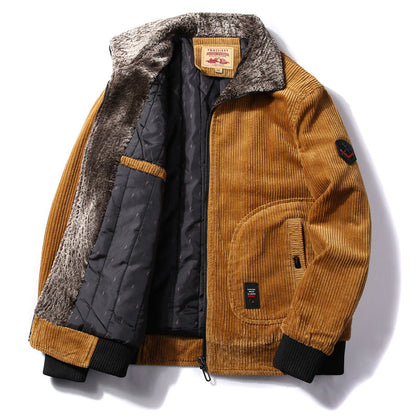 Relaxed Fit Corduroy Bomber Jacket