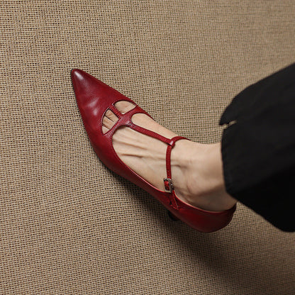 Authentic Real Leather High Heels