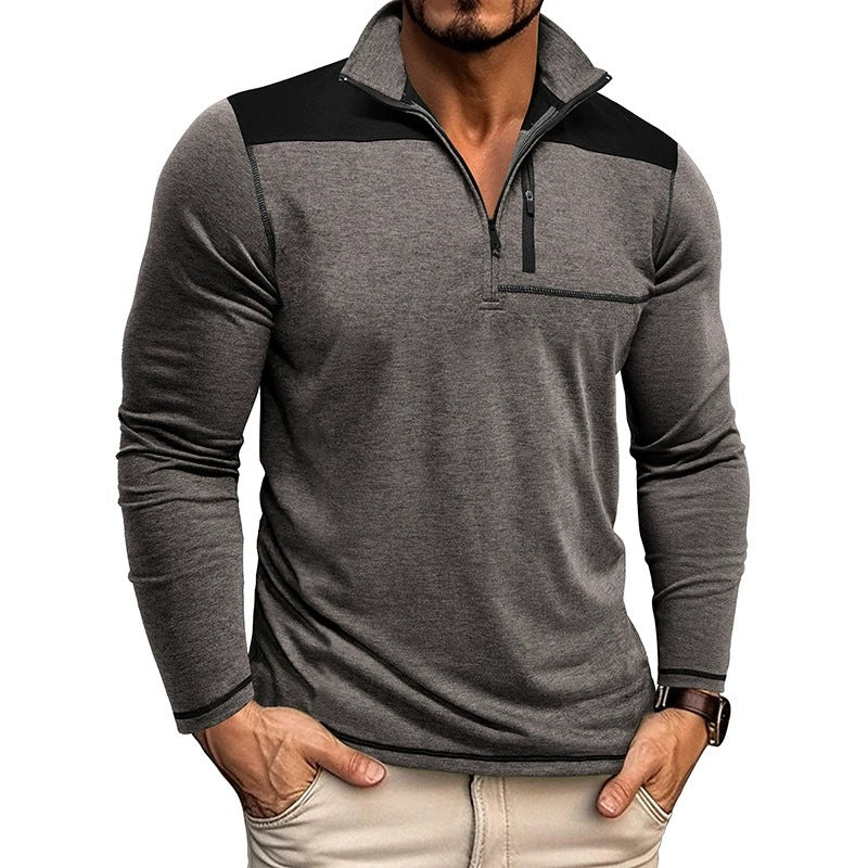 Comfortable Fitted Crew Neck Knit Sweater Shirt