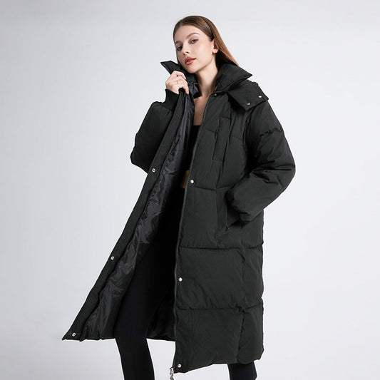 Warm Hooded Down Winter Jacket - OutfitLondon