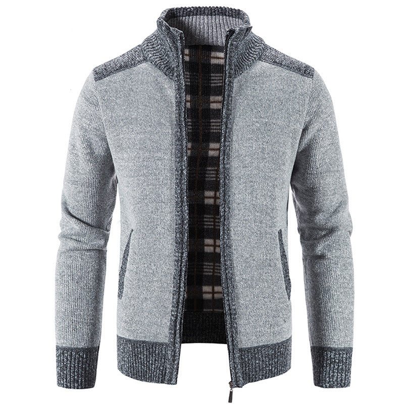 Fashionable Crew Neck Cardigan Sweater