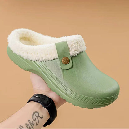 Cozy Fleece Lined Snow Clogs – Comfortable Slip On Boots