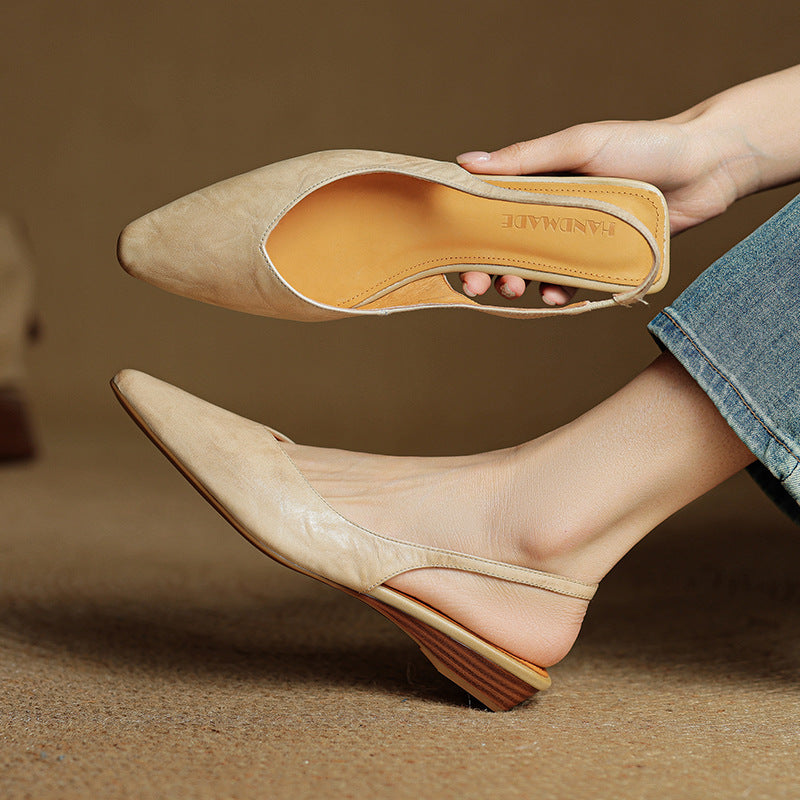 Authentic Leather Mule Shoes