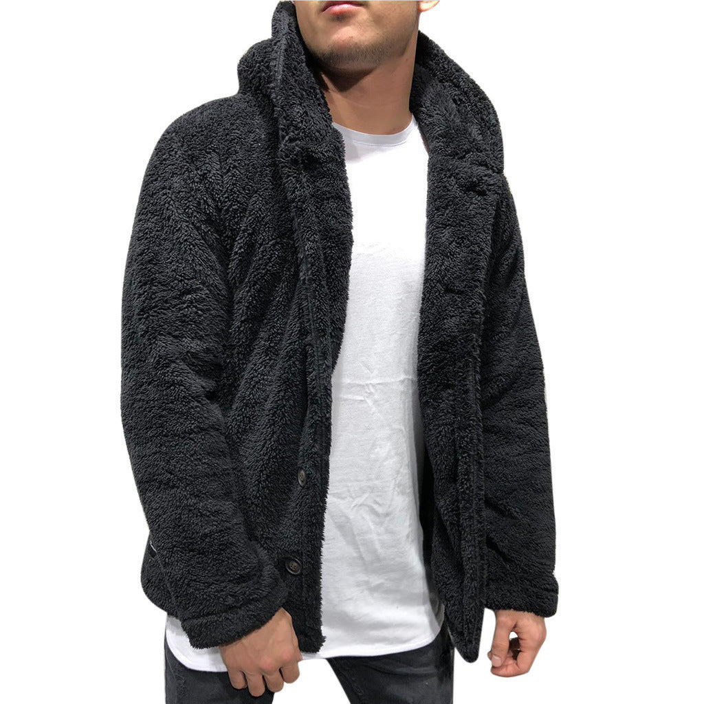Soft Teddy Jacket with Big Collar