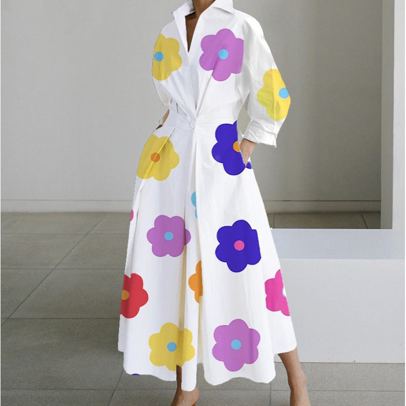 Chic V Neck Maxi Dress with Wrap Front Detail