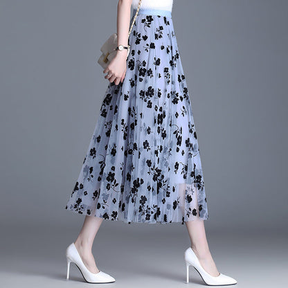Pretty Floral Knee Length Skirt