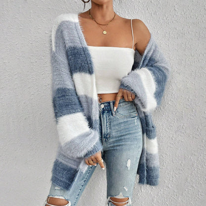 Cozy Women's Large Knit Sweater Cardigan